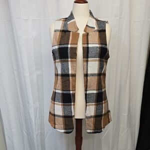 Plaid Sleeveless Women Top